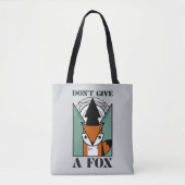 Don’t Give a Fox Funny Fox Graphic Tote Bag トートバッグ (正面)
