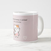 don’t Have the Energy to Pretend to Like You Today ジャンボコーヒーマグカップ (正面右)