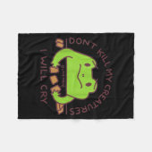Don’t Kill My Creatures I Will Cry Funny Gamer Fro フリースブランケット (正面(横))