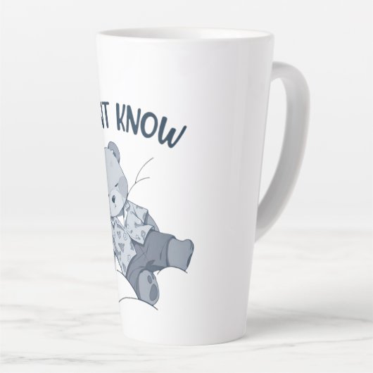 Don’t Know Just Existing Too Tired to Decide Sleep カフェラテマグ (右アングル)