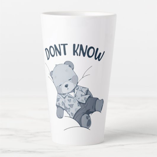 Don’t Know Just Existing Too Tired to Decide Sleep カフェラテマグ (正面)