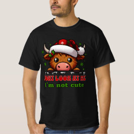 Don’t Look at Me, I’m Not Cute – Reindeer Design Tシャツ