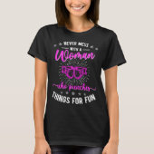 Don t Mess With A Woman Kickboxing Kickboxer Tシャツ (正面)