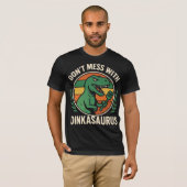 Don’t Mess With Dinkasaurus Dinosaur Picklebll Tシャツ (正面フル)
