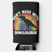 Don’t Mess With Dinkasaurus Pickleball スリム缶クーラー (裏面)