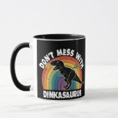 Don’t Mess With Dinkasaurus Pickleball マグカップ (左)