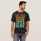 Don t Mess With Papa Bear Father s Day Dad Grandp Tシャツ (正面フル)