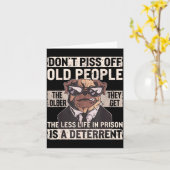 Don´t Off Old People Funny Birthday Dog Graphic Fo カード (黄色い花)