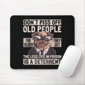 Don´t Off Old People Funny Birthday Dog Graphic Fo マウスパッド (マウス)