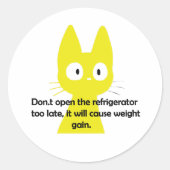 Don.t open the refrigerator too late, ラウンドシール (正面)