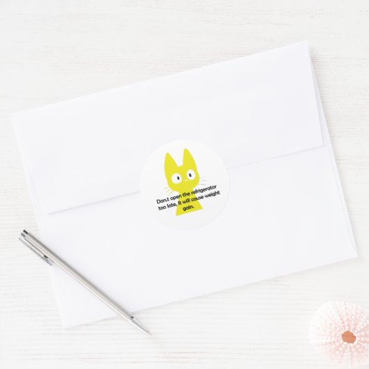 Don.t open the refrigerator too late, ラウンドシール (封筒)