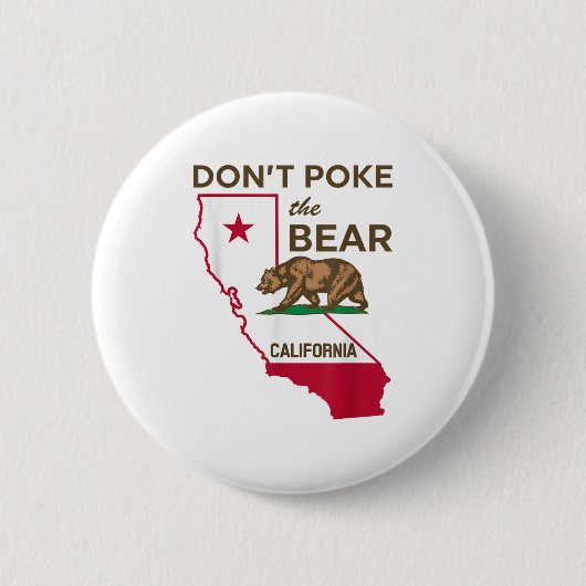Don’t Poke The Bear California Republic  缶バッジ (正面)