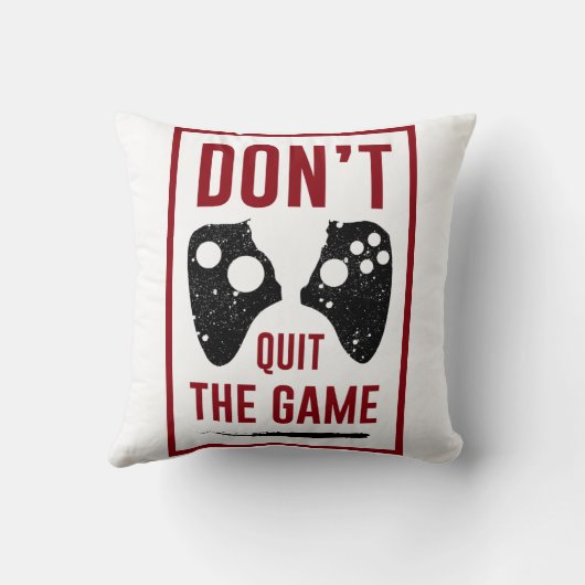 Don’t quit the game クッション (裏面)