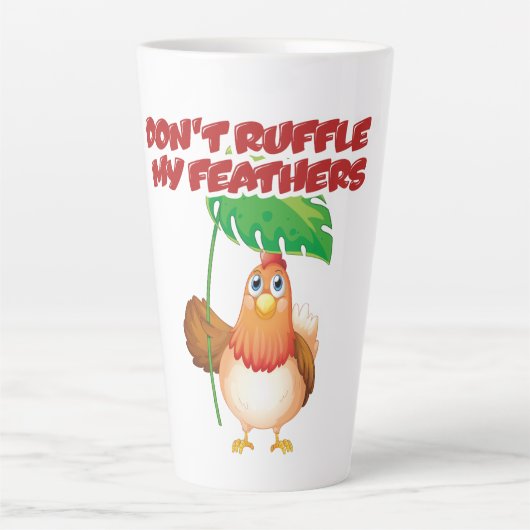 Don’t Ruffle My Feathers カフェラテマグ (正面)