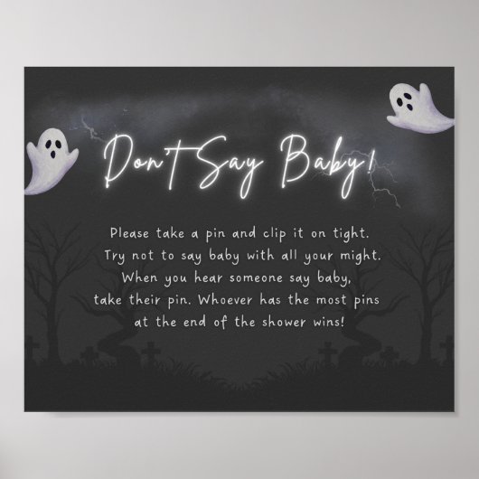 Don’t say baby sign ポスター (正面)