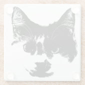 Don’t Spill It – Ink Cat  ガラスコースター (裏面)