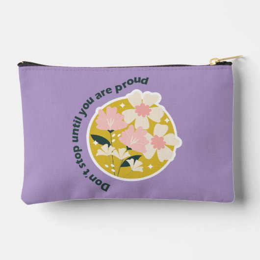 Don’t Stop Until You Are Proud  Motivational Quote アクセサリーポーチ (裏面)