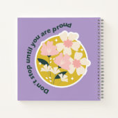 Don’t Stop Until You Are Proud  Motivational Quote ノートブック (裏面)