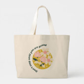 Don’t Stop Until You Are Proud  Motivational Quote ラージトートバッグ (裏面)