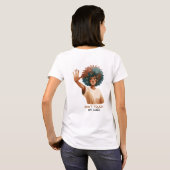 Don´t touch my hair- Frau mit Afro- Illustration Tシャツ (裏面フル)