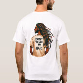 "don´t touch my hair"- Mann mit Dreadlocks- Rasta Tシャツ (裏面)