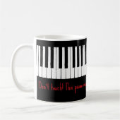 Don’t touch – piano keys design コーヒーマグカップ (左)