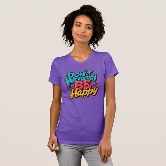 Don’t Worry Be Happy Graffiti T-Shirt Tシャツ (正面フル)