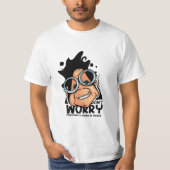 Don’t Worry Cartoon Face Tシャツ (正面)