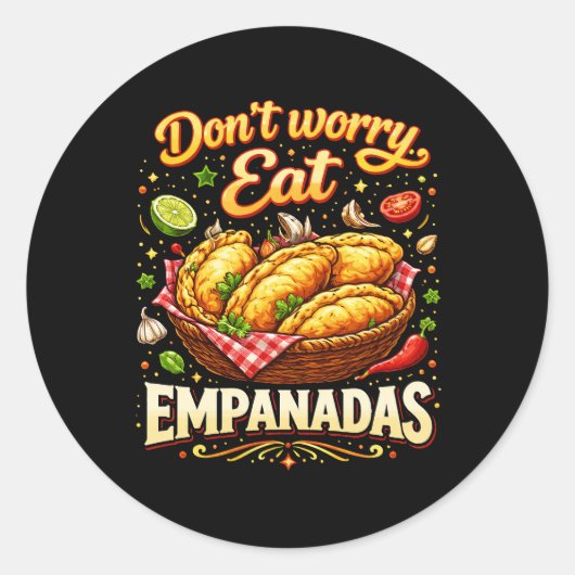 Don’t Worry, Eat Empanadas ラウンドシール (正面)