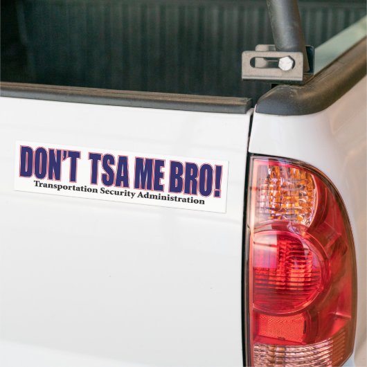 DON-TSA-Me-Bro- – 赤 バンパーステッカー (トラック上)
