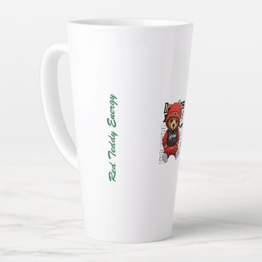 Don Vitone – Red Teddy King Vitotone Bear – Red El カフェラテマグ (左アングル)