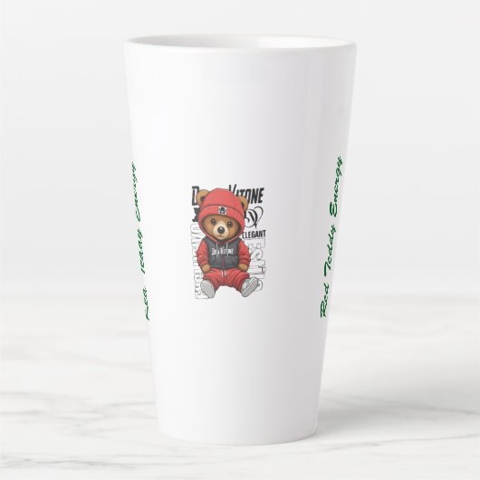 Don Vitone – Red Teddy King Vitotone Bear – Red El カフェラテマグ (正面)
