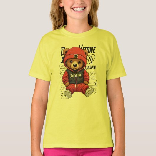 Don Vitone – Red Teddy King Vitotone Bear – Red El Tシャツ (正面)