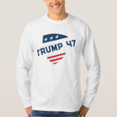 Donal Trump 47 Distressed Sweatshirt patriot Tシャツ (正面)