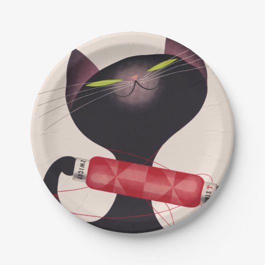 Donald BrunによるZwicky猫のポスター ペーパープレート (正面)