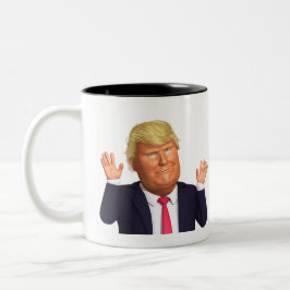 Donald John Trumpフルフォトコーヒーカップ ツートーンマグカップ