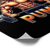 Donald Pump Funny Muscle Gym Meme  ポスター (角)