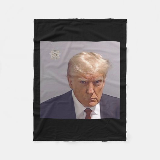 Donald Trumpの予約写真 フリースブランケット (正面)