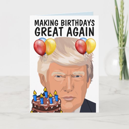 DONALD TRUMP おもしろい誕生日グリーティングカード カード (正面)