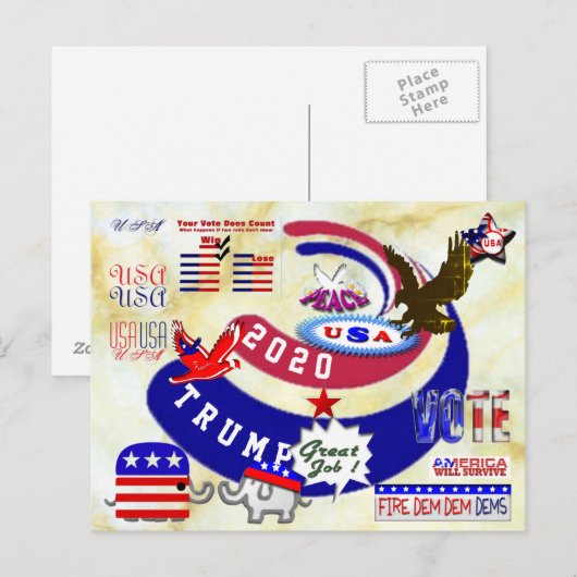 Donald Trump ポストカード (正面/裏面)