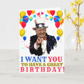 DONALD TRUMP 2020誕生日カード カード (黄色い花)