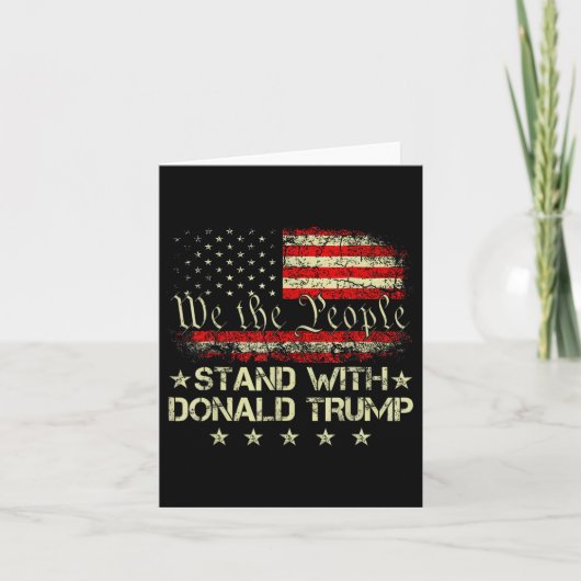 Donald Trump 2024のサポートで立つアメリカを取る カード (正面)