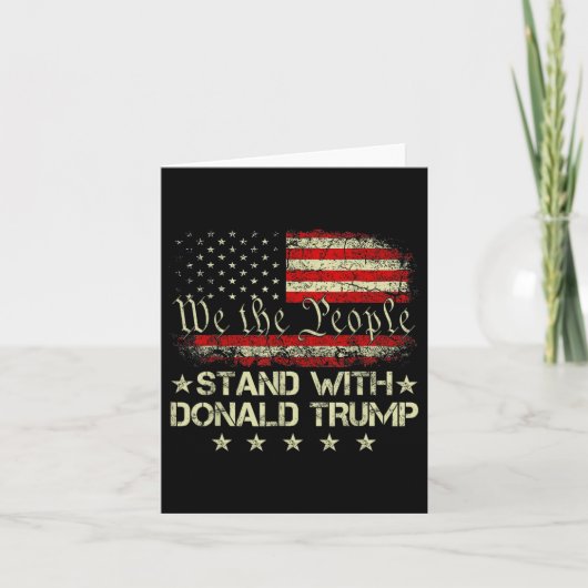 Donald Trump 2024のサポートで立つアメリカを取る カード (正面)