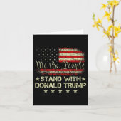 Donald Trump 2024のサポートで立つアメリカを取る カード (黄色い花)