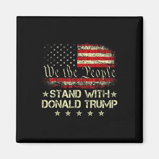 Donald Trump 2024のサポートで立つアメリカを取る マグネット (正面)