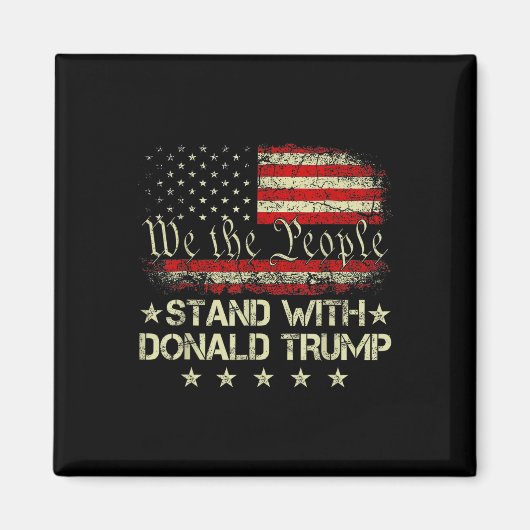 Donald Trump 2024のサポートで立つアメリカを取る マグネット (正面)