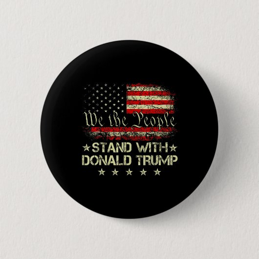 Donald Trump 2024のサポートで立つアメリカを取る 缶バッジ (正面)