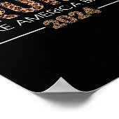 Donald Trump 2024アメリカを連れて戻るLeopard Print ポスター (角)