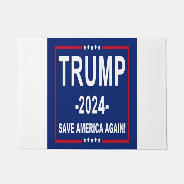 Donald Trump 2024 Save America Again ドアマット (正面)