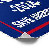 Donald Trump 2024 Save America Again ポスター (角)